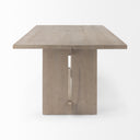 Aida 84L Light Gray Wood Dining Table - Default Title