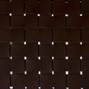 Clarissa 220L x 160W x 165H Brown Leather Woven Seat W Black Metal Frame Stool - Default Title