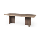Konstantin 940 x 400 x 300 Medium Brown Wood W Live Edge Rectangular Dining Table - Default Title