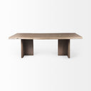 Konstantin 940 x 400 x 300 Medium Brown Wood W Live Edge Rectangular Dining Table - Default Title