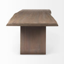 Konstantin 940 x 400 x 300 Medium Brown Wood W Live Edge Rectangular Dining Table - Default Title