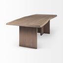 Konstantin 940 x 400 x 300 Medium Brown Wood W Live Edge Rectangular Dining Table - Default Title