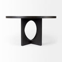 Liesl 54L x 540W x 300H Black Wood W Circular Top Dining Table - Default Title