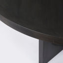 Liesl 54L x 540W x 300H Black Wood W Circular Top Dining Table - Default Title