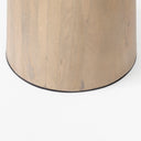Maxwell 48L x 48W x 30H White Marble Round Top W Black Metal and Wood Pedestal Base Dining Table - Default Title
