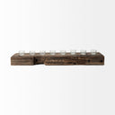 Lakara Reclaimed Wood Eight Tealight Table Candle Holder - Default Title