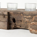 Lakara Reclaimed Wood Eight Tealight Table Candle Holder - Default Title