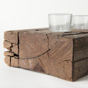 Lakara Reclaimed Wood Eight Tealight Table Candle Holder - Default Title