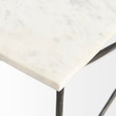 Lorlei I 530 X 350 X 155 White Marble Top W X-Shaped Gray Iron Base Coffee Table - Default Title