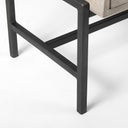 Arelius 36L x 18W x 32H Gray Wood Black Metal Base w 2 Glass Doors Accent Cabinet - Default Title