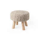 Bina 190L x 190W x 150H Taupe 4 Legged Wool Stool - Default Title