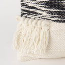 Beardell 18 x 18 Cream And Black Details With Tassels Decorative Pillow Cover - Default Title