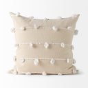 Erica 20 x 20 Cream With White Detail Decorative Pillow Cover - Default Title