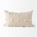 Erica 13 x 21 Cream With White Detail Decorative Pillow Cover - Default Title