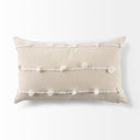 Erica 13 x 21 Cream With White Detail Decorative Pillow Cover - Default Title