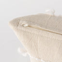 Erica 13 x 21 Cream With White Detail Decorative Pillow Cover - Default Title