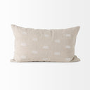 Lacey 13 x 21 BeigeWhite Decorative Pillow Cover - Default Title