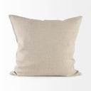 Enya 18L x 18W Beige and Cream Fabric Patterned Decorative Pillow Cover - Default Title