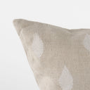 Enya 18L x 18W Beige and Cream Fabric Patterned Decorative Pillow Cover - Default Title