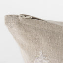 Enya 18L x 18W Beige and Cream Fabric Patterned Decorative Pillow Cover - Default Title