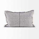 Thais 13L x 21W Gray Fabric Fringed Decorative Pillow Cover - Default Title