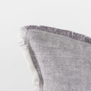 Thais 13L x 21W Gray Fabric Fringed Decorative Pillow Cover - Default Title