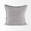 Thais 20L x 20W Blue and Cream Fringed Decorative Pillow Cover - Default Title