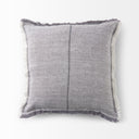 Thais 20L x 20W Blue and Cream Fringed Decorative Pillow Cover - Default Title