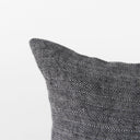 Sibyl 13L x 21W Black Fabric Striped and White Fringed Decorative Pillow Cover - Default Title