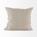 Raquel 18L x 18W Beige and Black Fabric Plaid Decorative Pillow Cover - Default Title