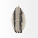 Hattie 20L x 20W Beige and Black Fabric Striped Decorative Pillow Cover - Default Title