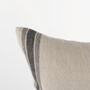 Hattie 20L x 20W Beige and Black Fabric Striped Decorative Pillow Cover - Default Title