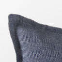 Aubrielle 14L x 26W Gray and Blue Fabric Color Blocked Decorative Pillow Cover - Default Title