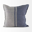 Aubrielle 20L x 20W Gray and Blue Fabric Color Blocked Decorative Pillow Cover - Default Title