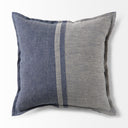 Aubrielle 20L x 20W Gray and Blue Fabric Color Blocked Decorative Pillow Cover - Default Title