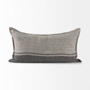 Zadie 14L x 26W Light Gray and Dark Gray Fabric Color Blocked Decorative Pillow Cover - Default Title
