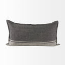 Zadie 14L x 26W Light Gray and Dark Gray Fabric Color Blocked Decorative Pillow Cover - Default Title