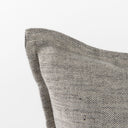 Zadie 14L x 26W Light Gray and Dark Gray Fabric Color Blocked Decorative Pillow Cover - Default Title