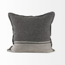 Zadie 20L x 20W Light Gray and Dark Gray Fabric Color Blocked Decorative Pillow Cover - Default Title