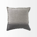 Zadie 20L x 20W Light Gray and Dark Gray Fabric Color Blocked Decorative Pillow Cover - Default Title