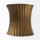 Letitia 105L x 55W x 110H Gold Hammered Metal Fan Wall Sconce - Default Title