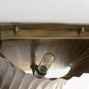 Letitia 105L x 55W x 110H Gold Hammered Metal Fan Wall Sconce - Default Title