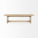 Aida 18H Light Brown Wood Dining Bench - Default Title