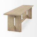 Aida 18H Light Brown Wood Dining Bench - Default Title