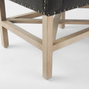 Bergen 600L x 190W x 255H Dark Gray Fabric W Light Brown Wooden Base Accent Bench - Default Title