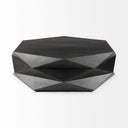 Arreto Black Solid Wood Hexagonal Storage Coffee Table - Default Title