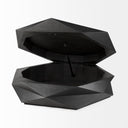 Arreto Black Solid Wood Hexagonal Storage Coffee Table - Default Title