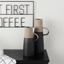 Garand Small 13H Two-Toned BlackNatural Ceramic Jug - Default Title