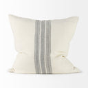 Patrice 22 x 22 Cream With Gray Stripes Decorative Pillow Cover - Default Title