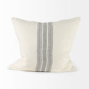Patrice 22 x 22 Cream With Gray Stripes Decorative Pillow Cover - Default Title